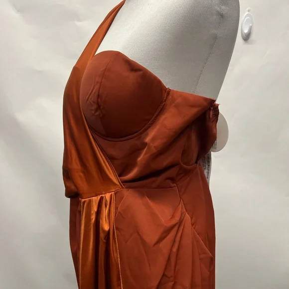 Boohoo Occasion One Shoulder Drape Maxi Dress - Picture 9 of 9